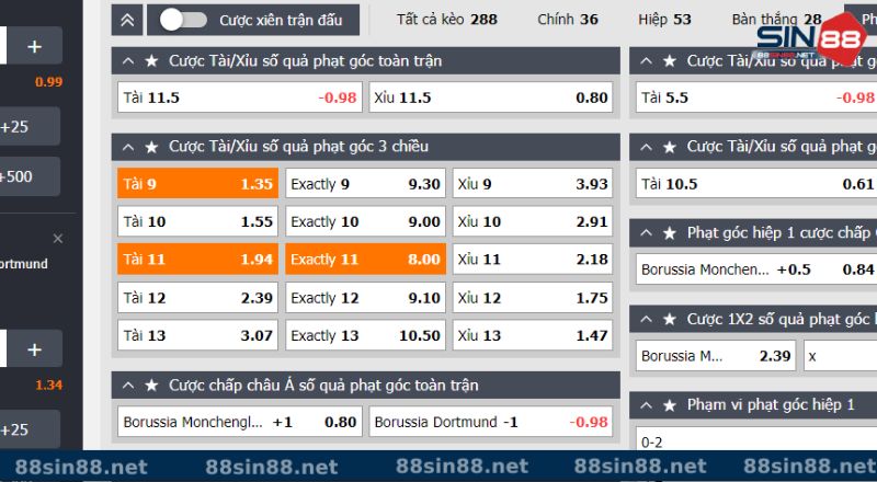 Kinh nghiệm soi kèo châu Á Sin88 hiệu quả